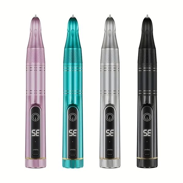 portable rechargeable nail drill machine with super long battery life and 35,000 rpm - perfect for manicure and pedicure